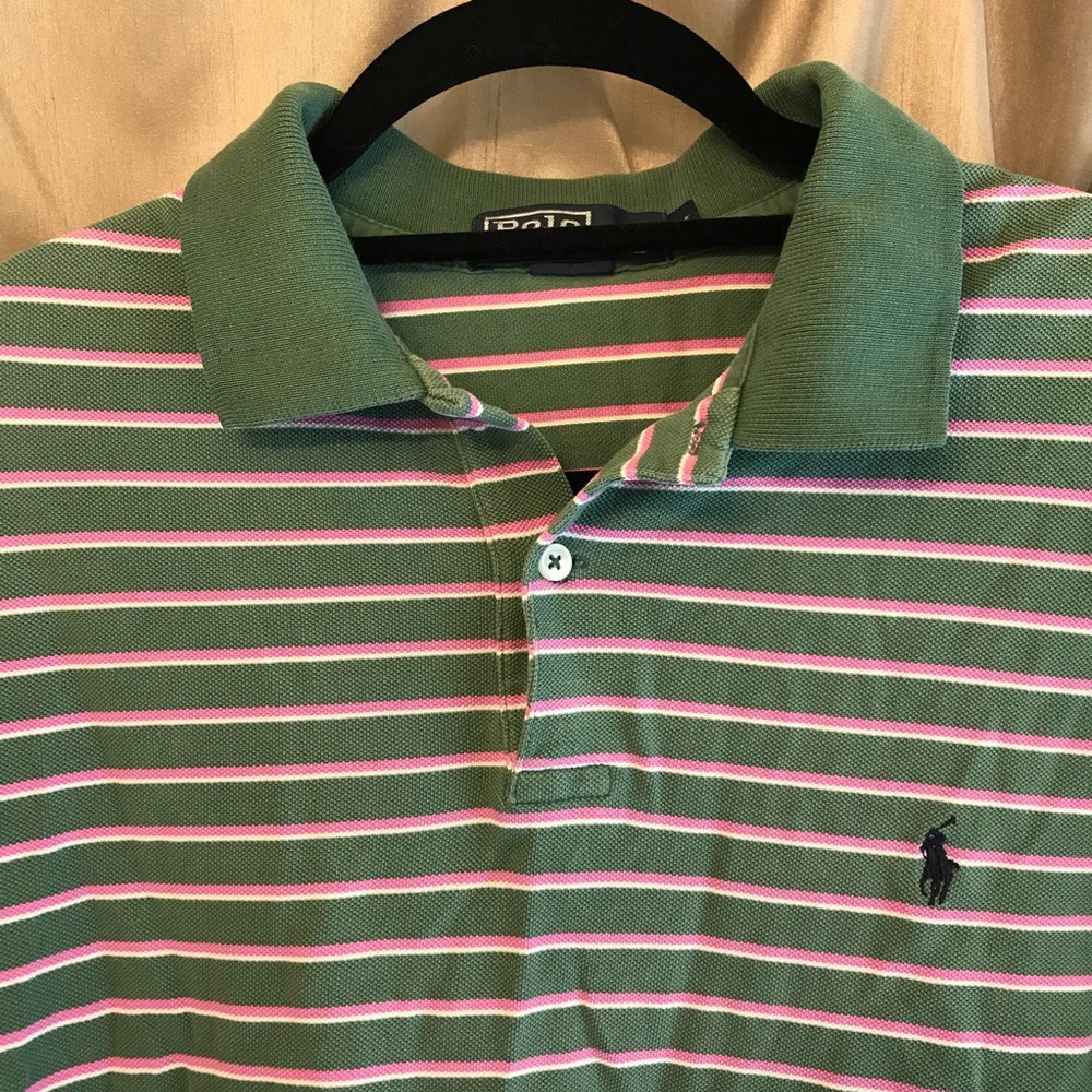 Polo by Ralph Lauren Men’s Striped Polo Medium EUC - Picture 1 of 7